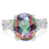4 1/2 CT MYSTIC GEMSTONE &  1/5 CT CREATED WHITE SAPPHIRE 925 STERLING SILVER RI - Wholesalekings.com