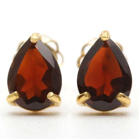 4/5 CT GARNET 10KT SOLID GOLD EARRINGS STUD wholesalekings wholesale silver jewelry