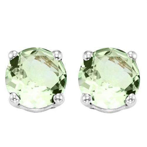 4/5 CT GREEN AMETHYST 10KT SOLID GOLD EARRINGS STUD wholesalekings wholesale silver jewelry