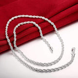 4mm 20 inches silver plated Italian Necklace Chain - Wholesalekings.com