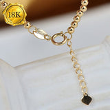 7 INCHES AU750 18KT SOLID YELLOW GOLD BEANS BRACELET wholesalekings wholesale silver jewelry