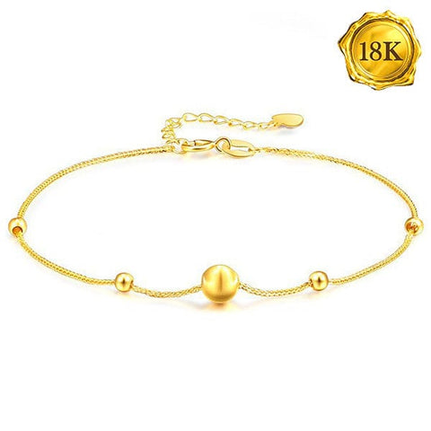 7 INCHES AU750 18KT SOLID YELLOW GOLD WHEAT BRACELET wholesalekings wholesale silver jewelry