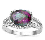 ALLURING ! 2 3/5 CARAT MYSTIC GEMSTONE & 1/5 CARAT (22 PCS) DIAMOND 10KT SOLID G - Wholesalekings.com