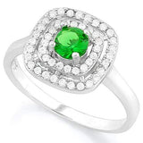 BRILLIANT ! 3/5 CARAT CREATED EMERALD & 1/2 CARAT (52 PCS) FLAWLESS CREATED DIAM - Wholesalekings.com