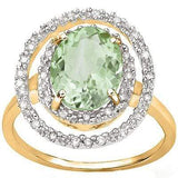 CLASSIC 2.68 CARAT TW (19 PCS) GREEN AMETHYST & GENUINE DIAMOND 10K SOLID YELLOW wholesalekings wholesale silver jewelry