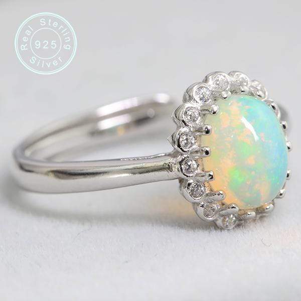 GENUINE ETHIOPIAN OPAL 925 STERLING SILVER RING
