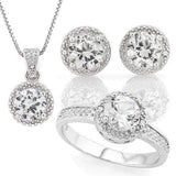 HUMONGOUS 4 CARAT CREATED WHITE SAPPHIRES &   GENUINE DIAMONDS 925 STERLING SILVER - Wholesalekings.com