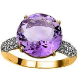 MESMERIZING 5.45 CARAT TW (31 PCS) AMETHYST & GENUINE DIAMOND 10K SOLID YELLOW G - Wholesalekings.com