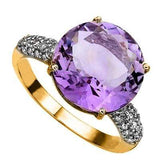 MESMERIZING 5.45 CARAT TW (31 PCS) AMETHYST & GENUINE DIAMOND 10K SOLID YELLOW G - Wholesalekings.com