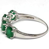SMASHING ! 1.69 CARAT EMERALD & DIAMOND 10KT SOLID GOLD BAND RING - Wholesalekings.com