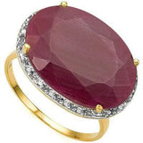 SPECTACULAR 11.53 CARAT TW (19 PCS) GENUINE RUBY & GENUINE DIAMOND 10K SOLID YEL - Wholesalekings.com