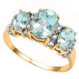 SPECTACULAR 2.85 CARAT TW (19 PCS) BLUE TOPAZ & BLUE TOPAZ 10K SOLID YELLOW GOLD - Wholesalekings.com