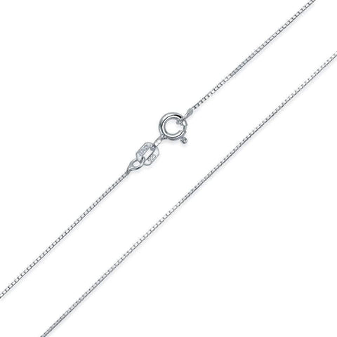 Sterling Silver 925 Box Chains for Pendants-Lightweight Fine 0.7mm wholesalekings wholesale silver jewelry