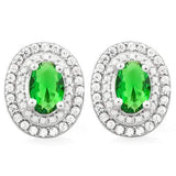 STUNNING 2 CARAT CREATED EMERALD & FLAWLESS CREATED DIAMOND 925 STERLING SILVER - Wholesalekings.com