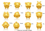 18K YG Chinese Zodiac Signs Pair Adjustable Bracelet