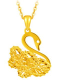 18k Yellow/ Rose Gold Swan Pendant