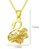 18k Yellow/ Rose Gold Swan Pendant