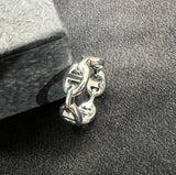 925 Silver Pig Nose Moissanite Ring