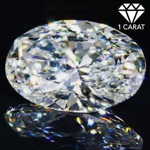 Guaranteed lowest price on Internet ! 1.00 ct. tw. Genuine Oval Brilliant Cut Diamond (Lab-grown) - EX (IDeal Cut) E-F VS-SI Loose Diamond