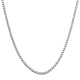 16-20 INCHES ITALY BOX CHAIN 925 STERLING SILVER NECKLACE