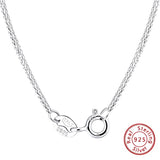 60 CM  ITALY WHEAT CHAIN 925 STERLING SILVER NECKLACE