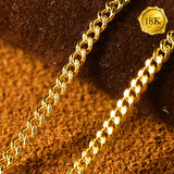 UNISEX 24 INCH CURB CHAIN 18KT SOLID GOLD NECKLACE