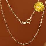 18 INCHES AU750 MARINER CHAIN NECKLACE 18KT SOLID GOLD NECKLACE