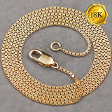 32INCHES BOX CHAIN 18KT SOLID GOLD MENS NECKLACE