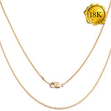 32INCHES BOX CHAIN 18KT SOLID GOLD MENS NECKLACE