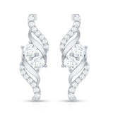 Lab Grown Diamond Minimalist Stud Earrings 925 Sterling Silver
