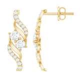 Lab Grown Diamond Minimalist Stud Earrings 925 Sterling Silver