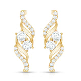 Lab Grown Diamond Minimalist Stud Earrings 925 Sterling Silver