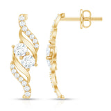 Lab Grown Diamond Minimalist Stud Earrings 925 Sterling Silver
