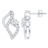 Lab Grown Diamond Designer Earrings for Women 925 Sterling Silver