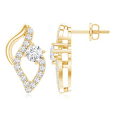 Lab Grown Diamond Designer Earrings for Women 925 Sterling Silver