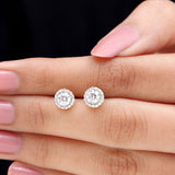 Women's Lab Grown Diamond Stud Earrings 925 Sterling Silver