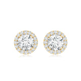 Women's Lab Grown Diamond Stud Earrings 925 Sterling Silver