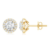 Women's Lab Grown Diamond Stud Earrings 925 Sterling Silver