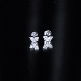 Bezel Set Lab Marquise Diamond Stud Earrings 925 Sterling Silver