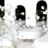Bezel Set Lab Marquise Diamond Stud Earrings 925 Sterling Silver