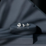 Bezel Set Lab Marquise Diamond Stud Earrings 925 Sterling Silver