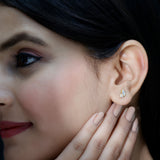 Bezel Set Lab Marquise Diamond Stud Earrings 925 Sterling Silver