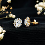 0.84 Carat Oval Lab Diamond Stud Earrings 925 Sterling Silver
