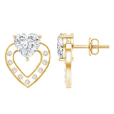 Lab Grown Diamond Heart Studs 925 Sterling Silver
