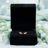 Lab Grown Diamond Leaf Shape Earrings 925 Sterling Silver
