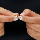 Lab Grown Diamond Teardrop Stud Earrings 925 Sterling Silver