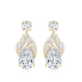 Lab Grown Diamond Teardrop Stud Earrings 925 Sterling Silver