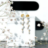 Lab Grown Diamond Bridal Dangle Earrings 925 Sterling Silver