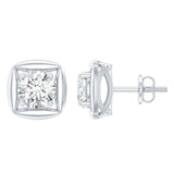 Lab Grown Diamond Stud Earrings  925 Sterling Silver