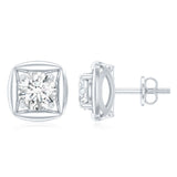 Lab Grown Diamond Stud Earrings  925 Sterling Silver